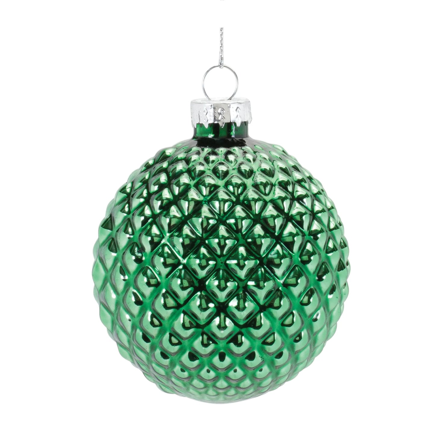 Textured Glass Ball Ornament