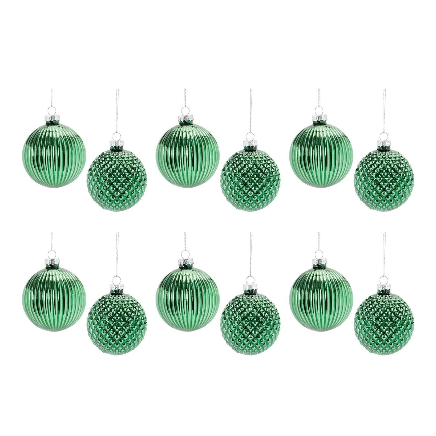 Textured Glass Ball Ornament