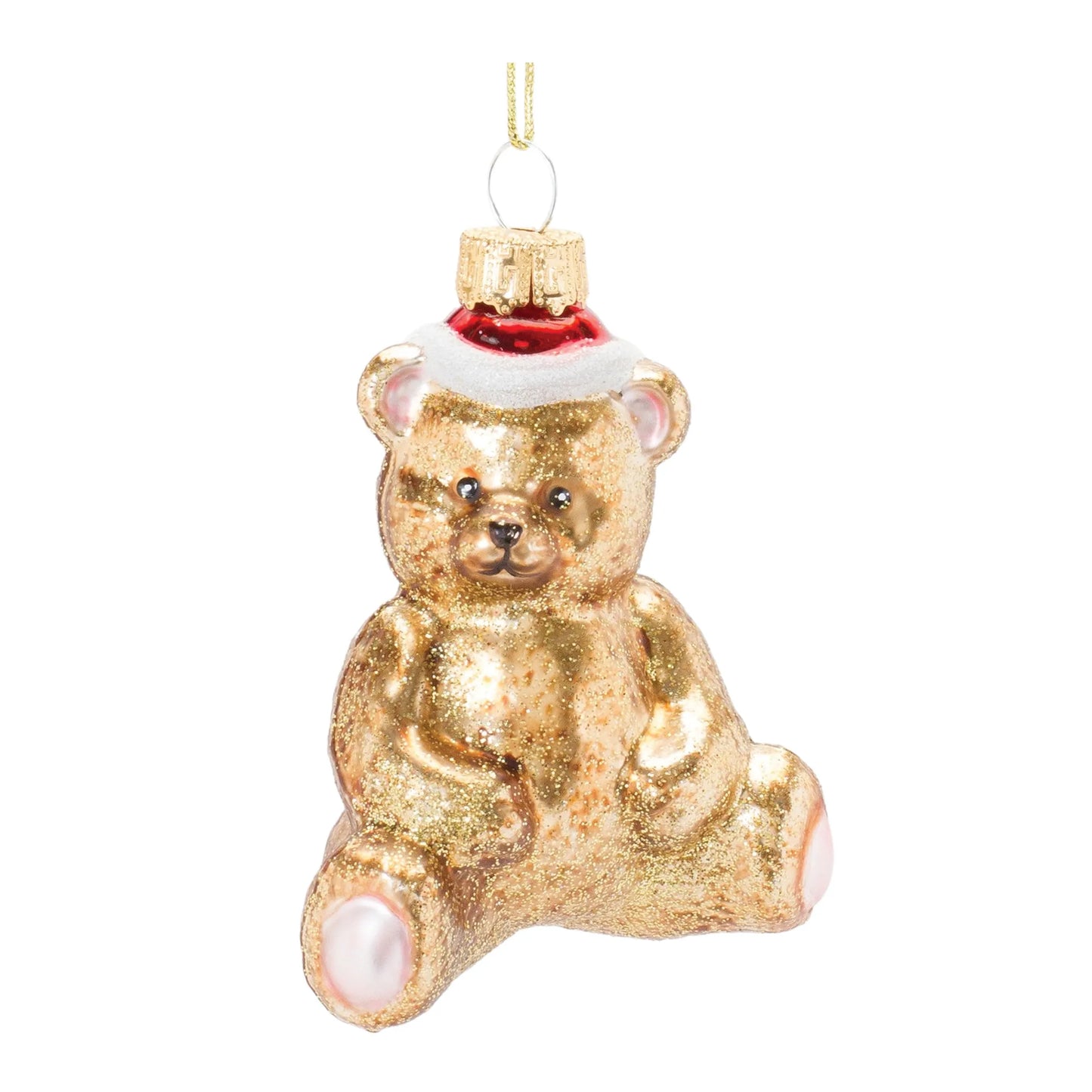 Glass Teddy Bear Ornament