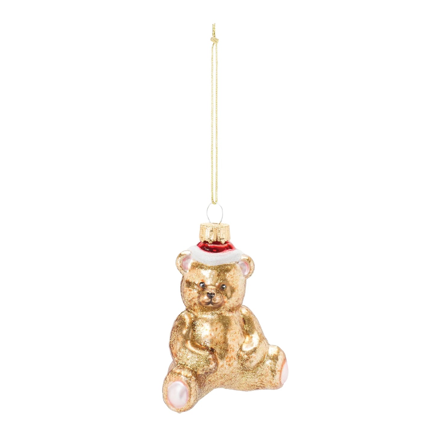 Glass Teddy Bear Ornament