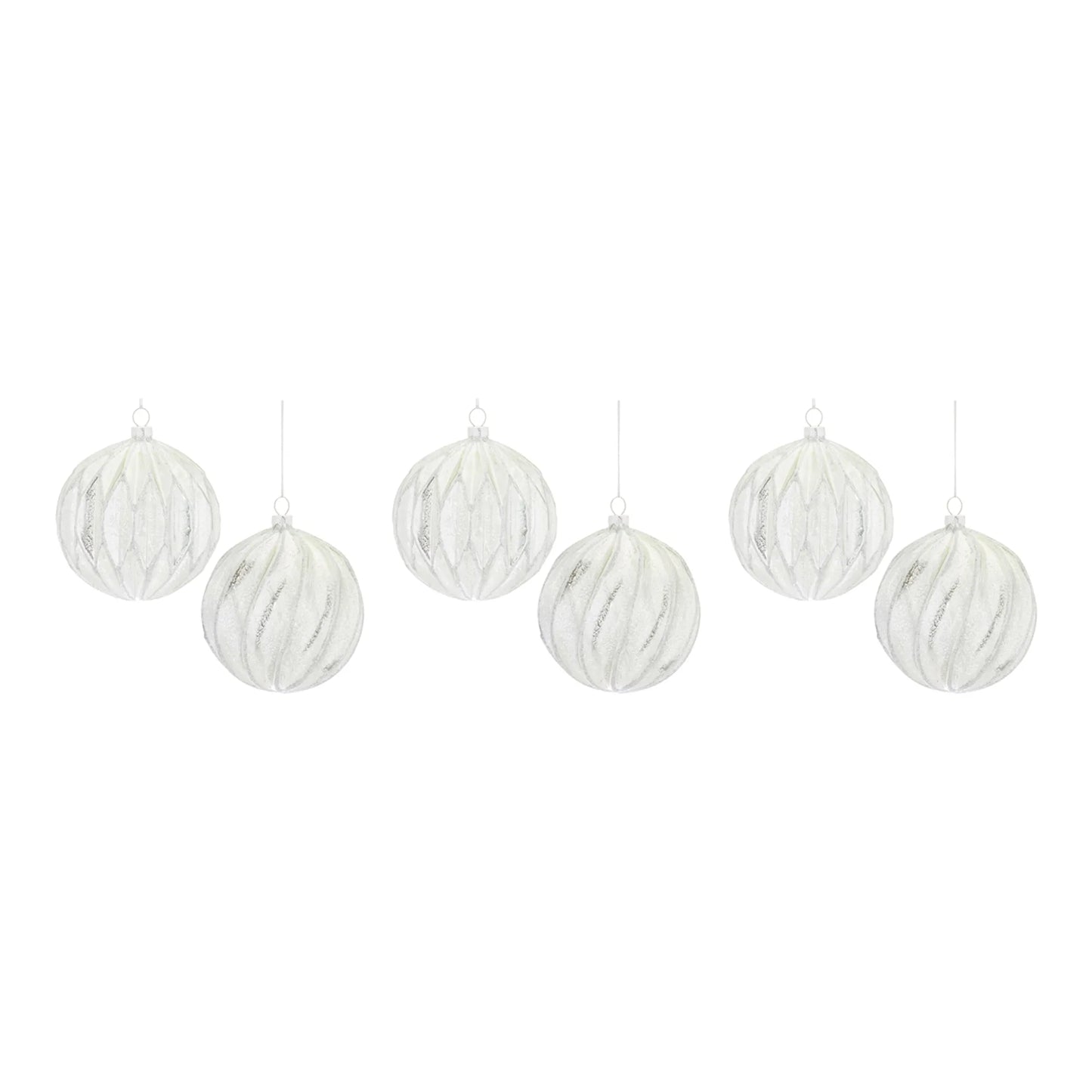 Ribbed Mercury Glass Ball Ornament