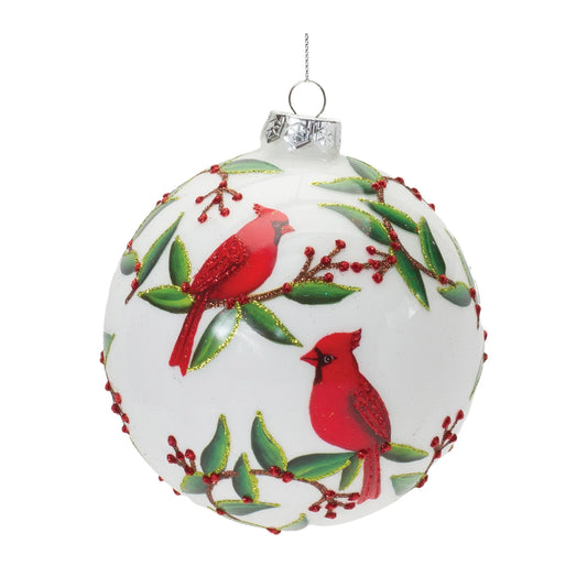 Cardinal Bird Ball Ornament