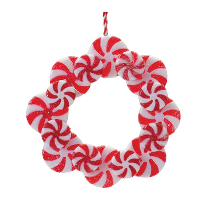 Peppermint Candle Wreath Ornament