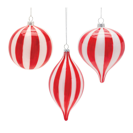 Striped Glass Ornament