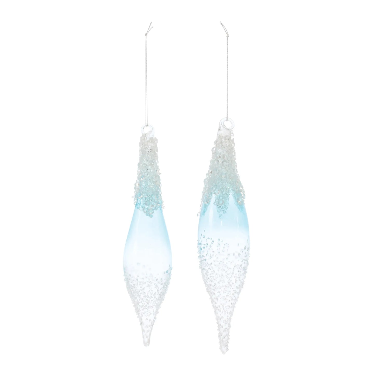 Beaded Glass Drop Ornament