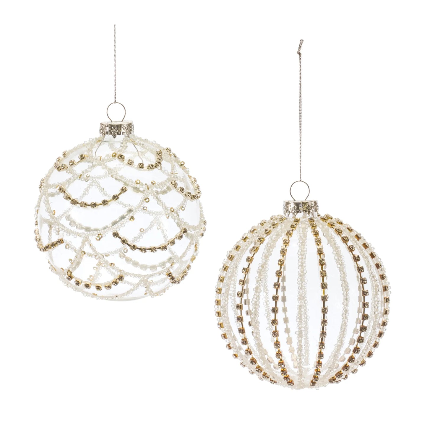 Jeweled Glass Ball Ornament