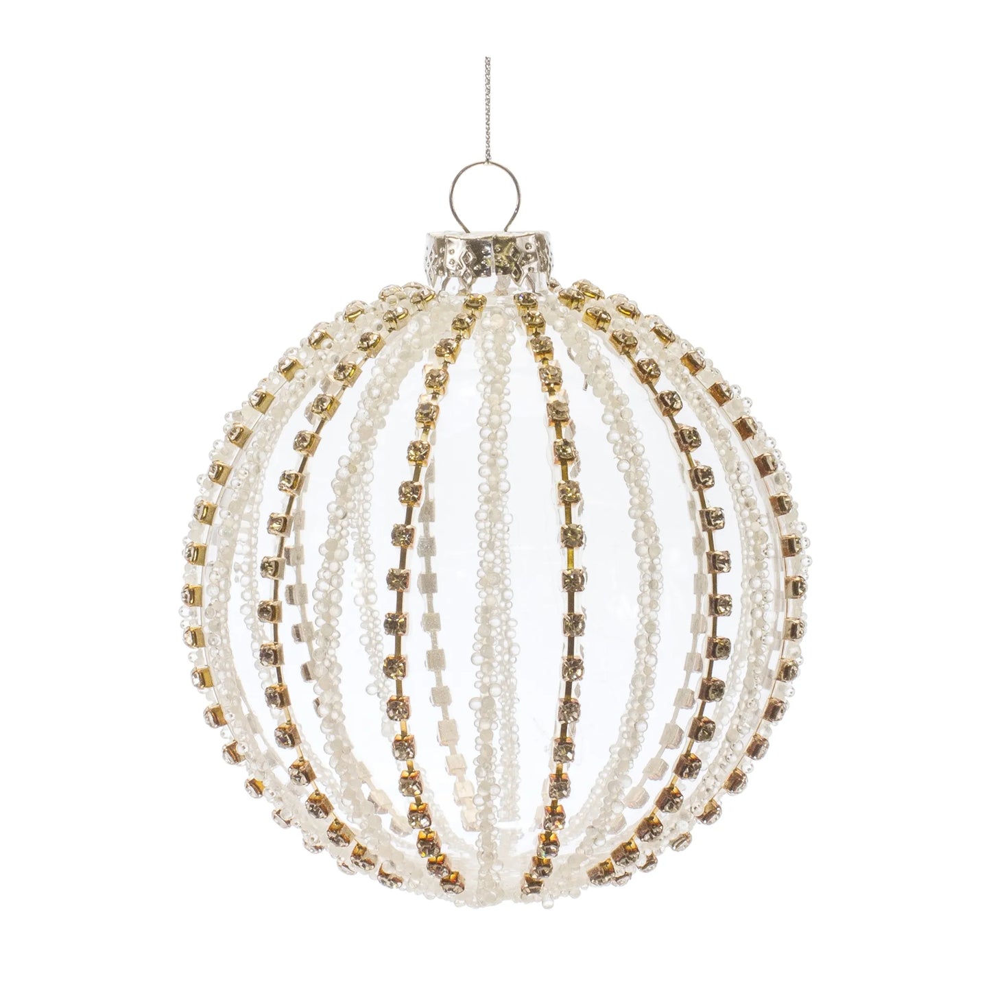 Jeweled Glass Ball Ornament