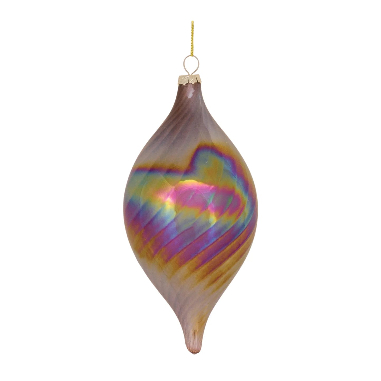 Irredescent Glass Swirl Ornament