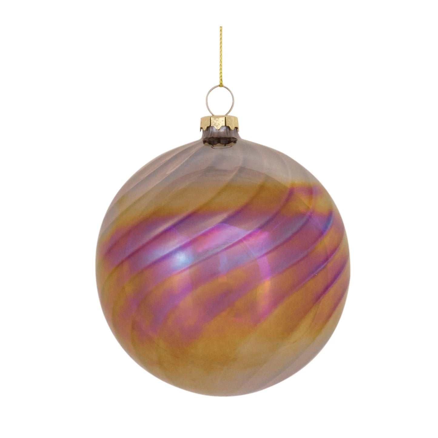 Irredescent Glass Swirl Ornament