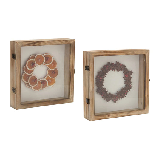 Dried Fruit Wreath Shadow Box