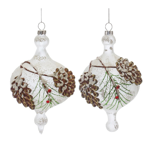 Glass Pinecone Onion Ornament