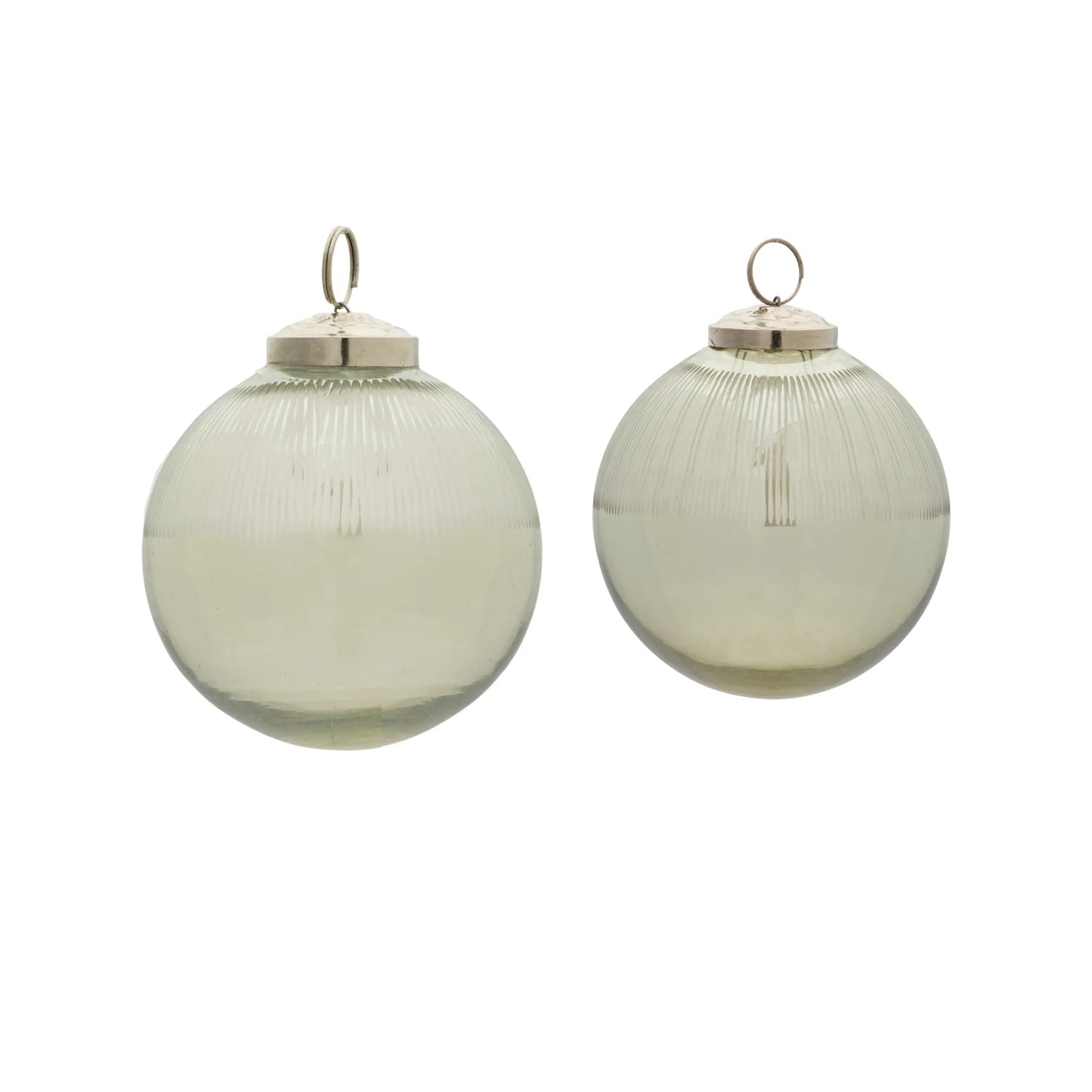 Ribbed Glass Ball Ornament