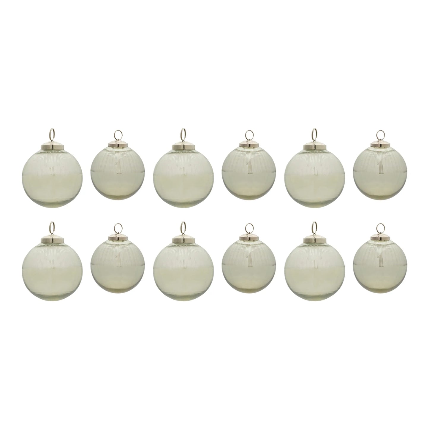 Ribbed Glass Ball Ornament