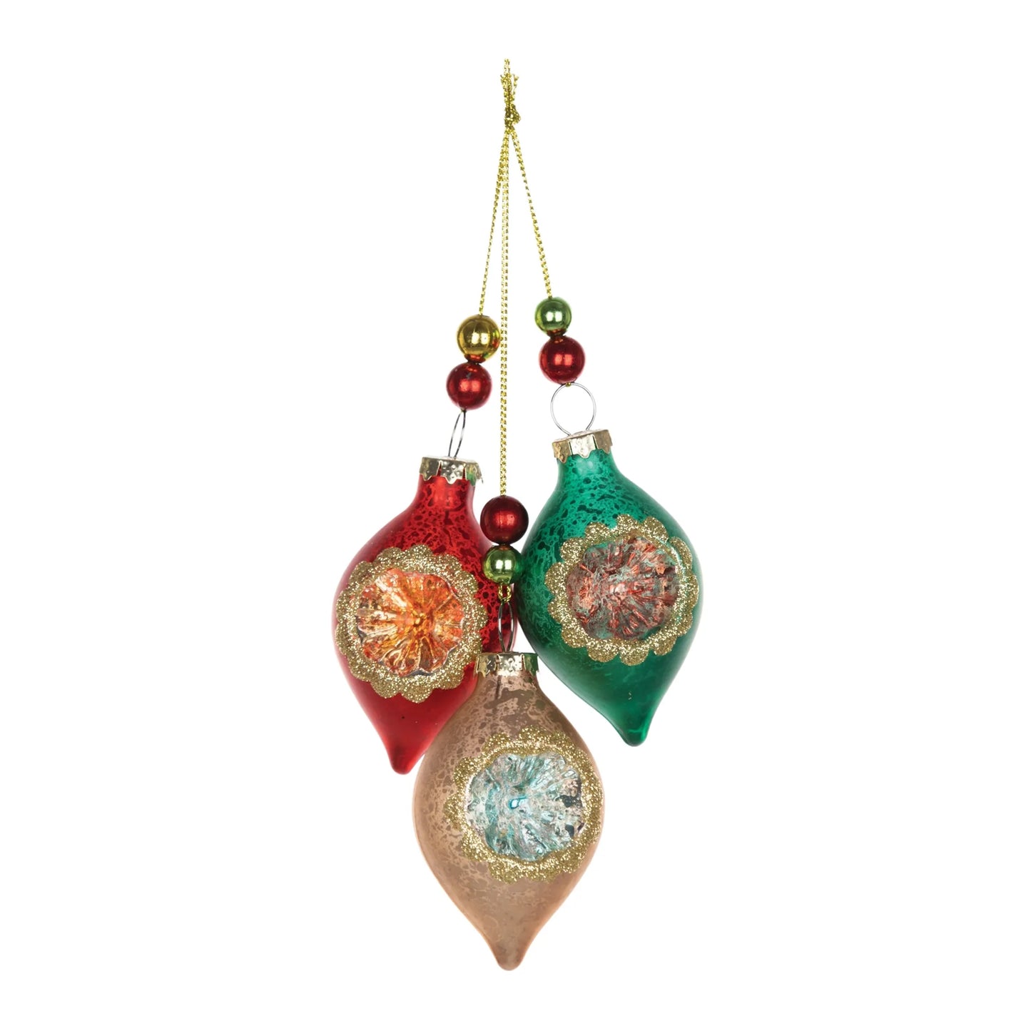 Glass Reflector Ornament Drop