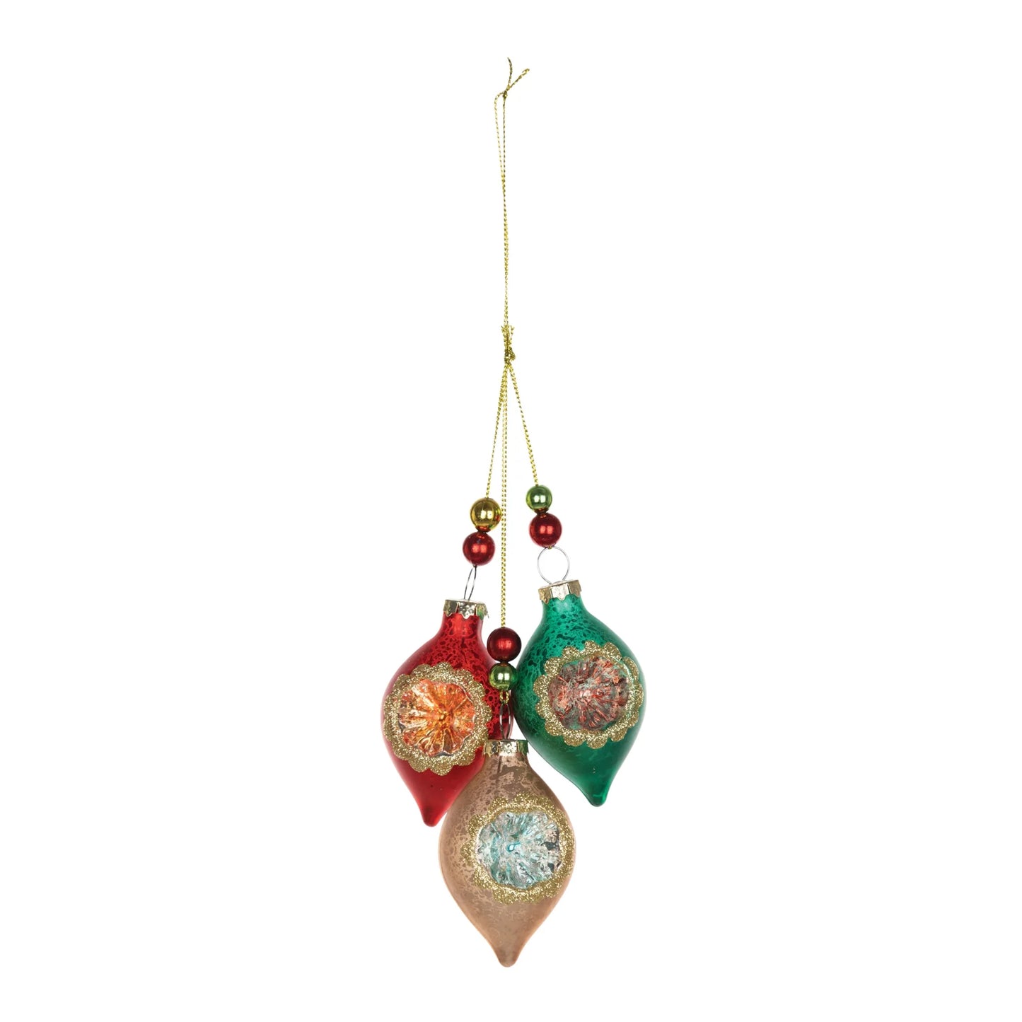 Glass Reflector Ornament Drop