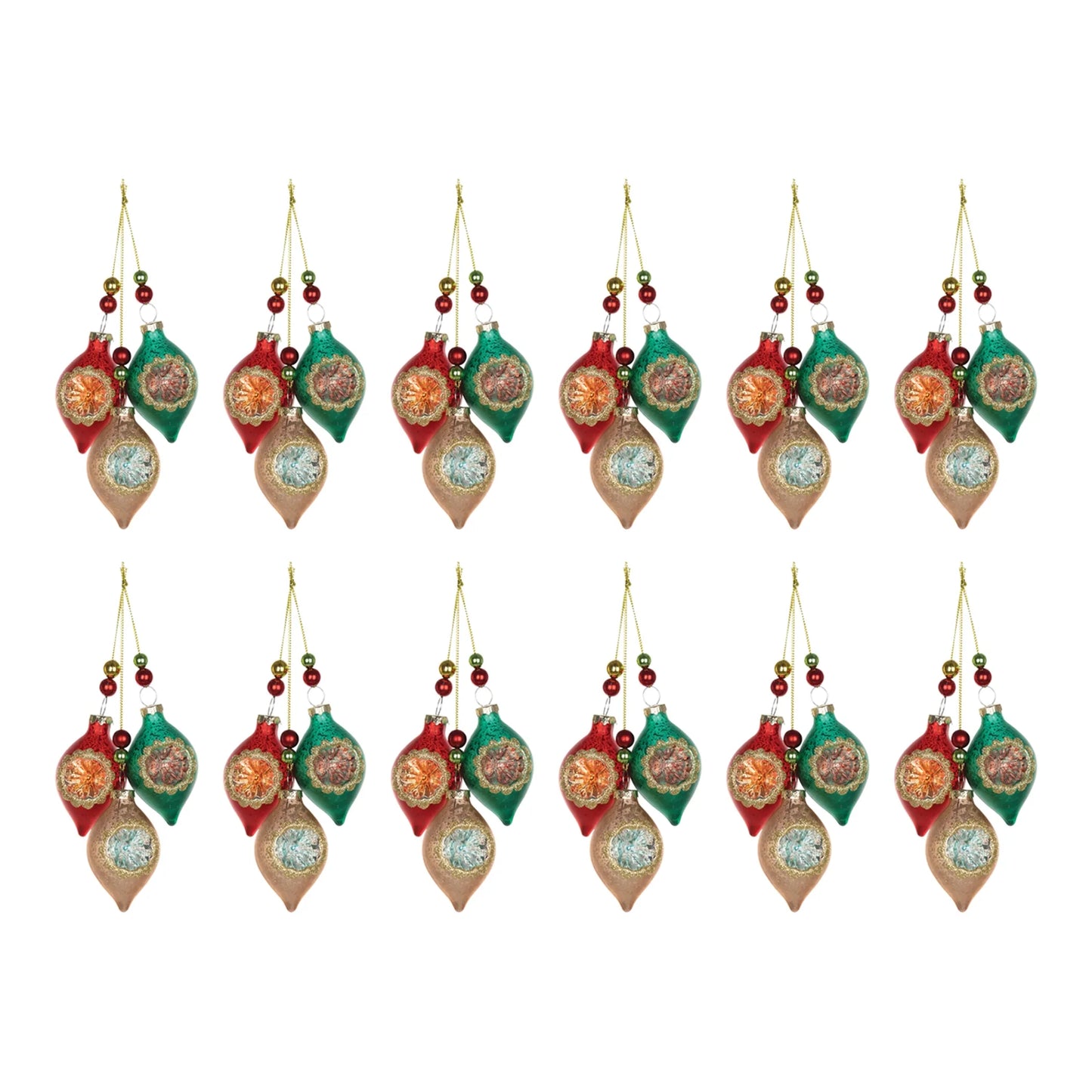 Glass Reflector Ornament Drop