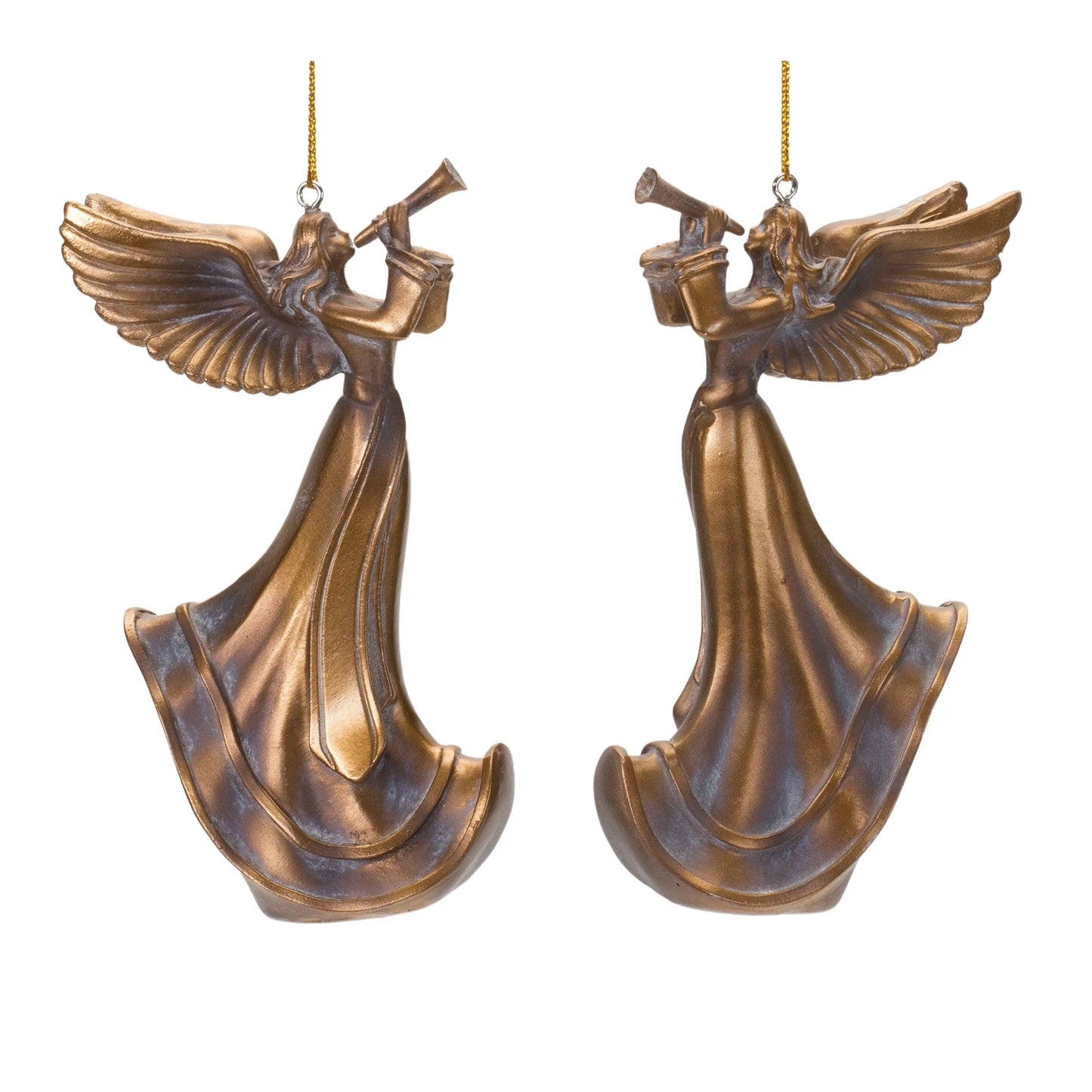 Bronze Trumpet Angel Ornament