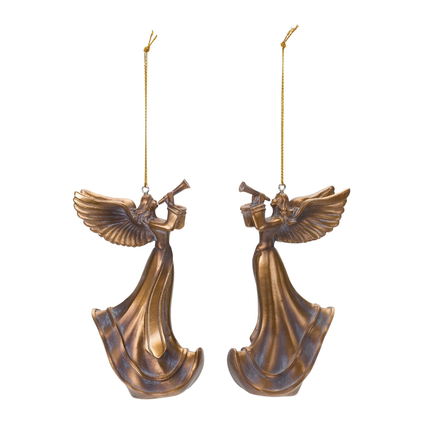 Bronze Trumpet Angel Ornament