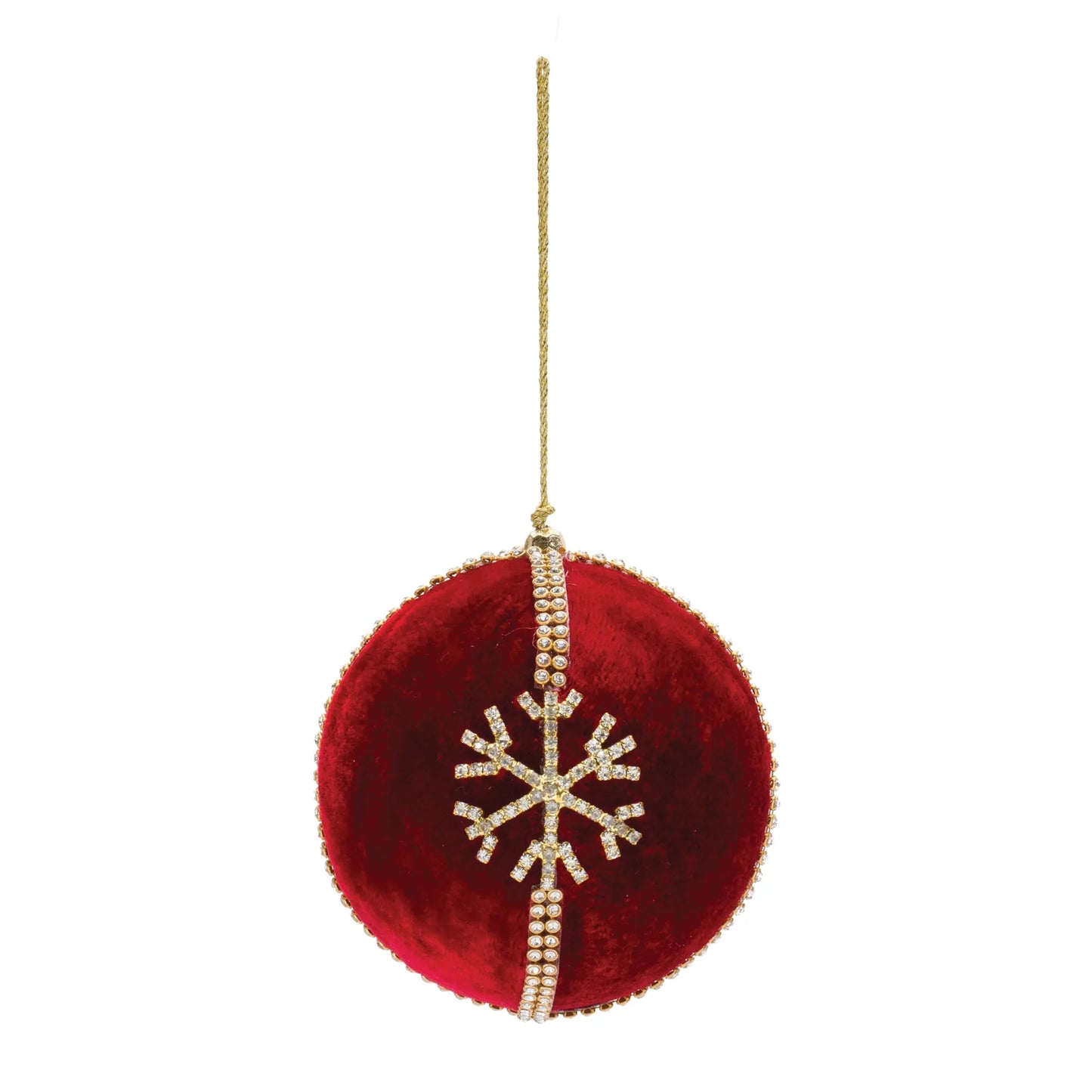 Jeweled Snowflake Ball Ornament