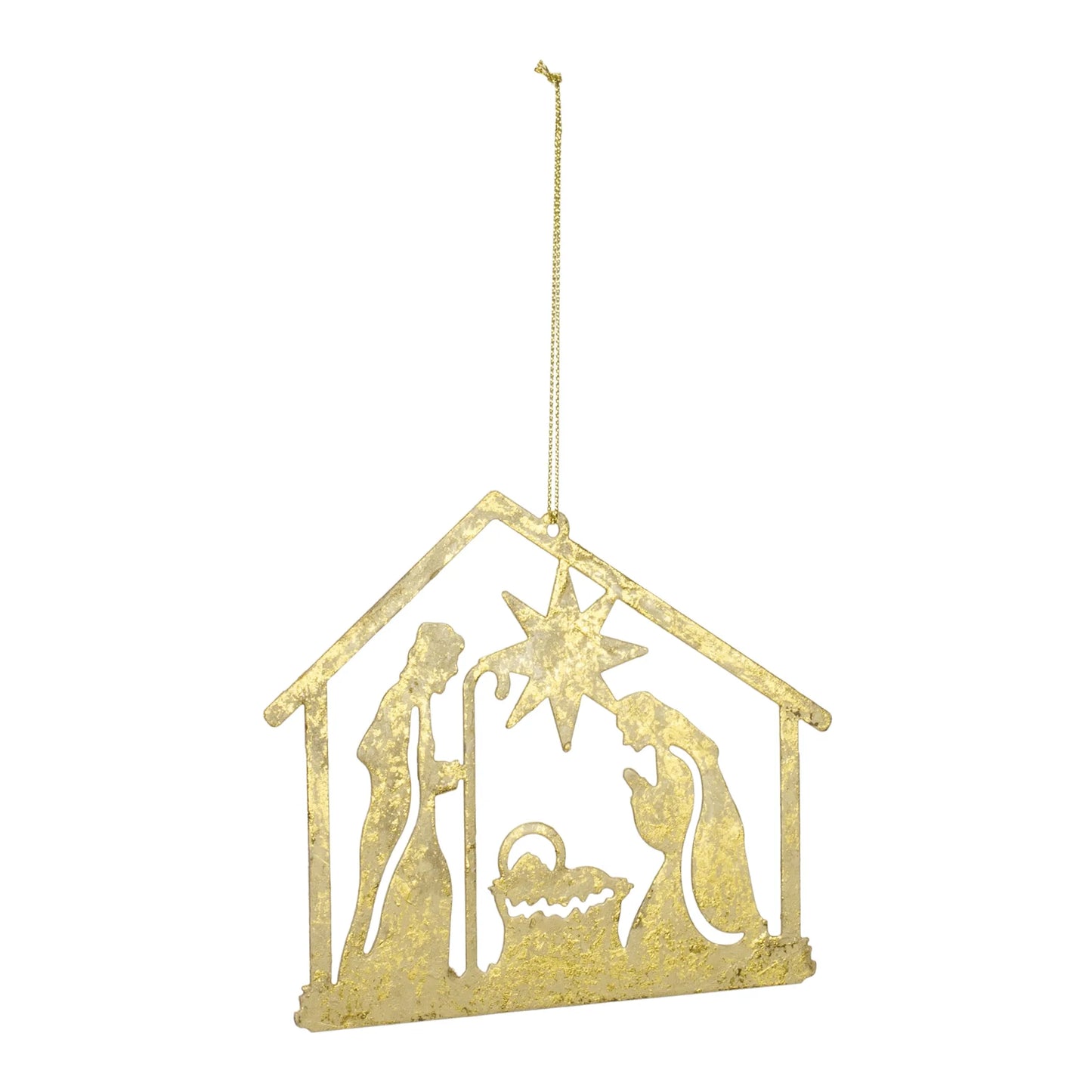 Metal Holy Family Cut Out Ornament