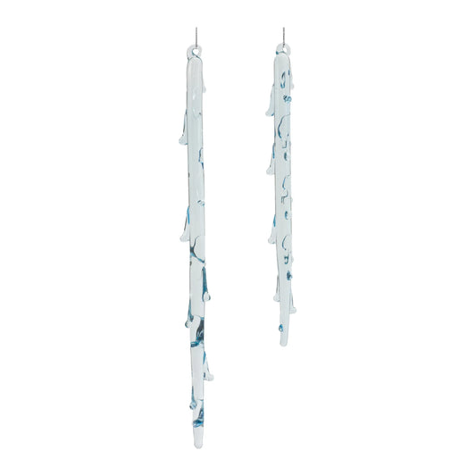 Melted Glass Icicle Drop Ornament