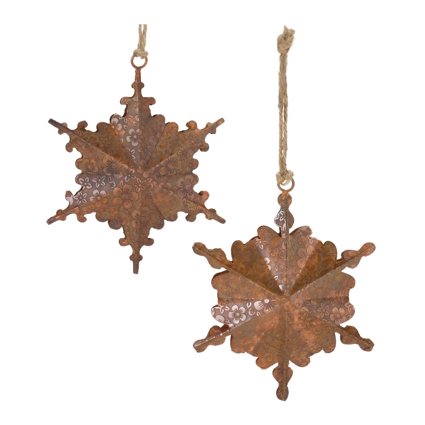 Floral Metal Snowflake Ornament