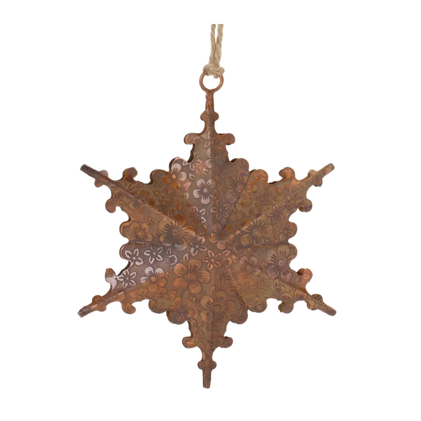 Floral Metal Snowflake Ornament