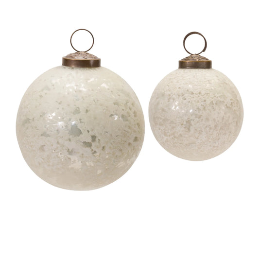 Frosted Glass Ball Ornament