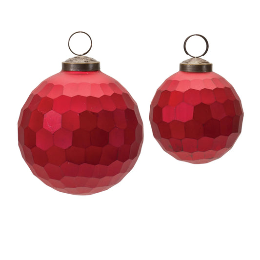 Hammered Glass Ball Ornament