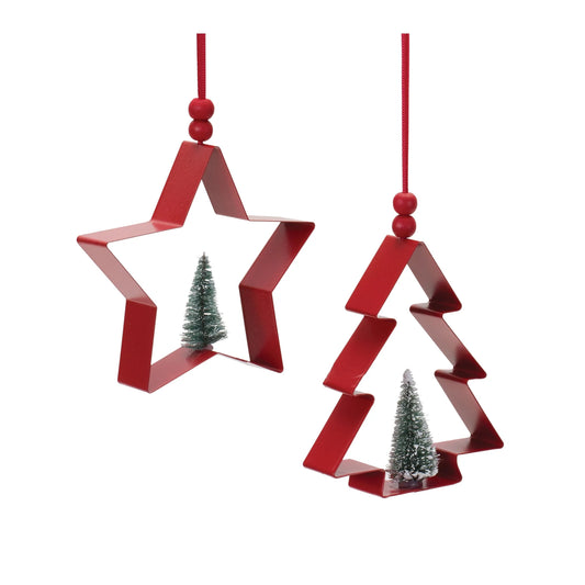 Star and Pine Tree Cookie Cutter Ornament