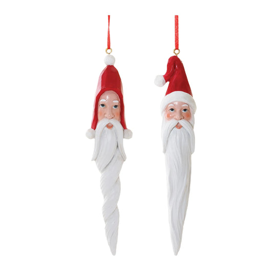 Carved Santa Drop Ornament