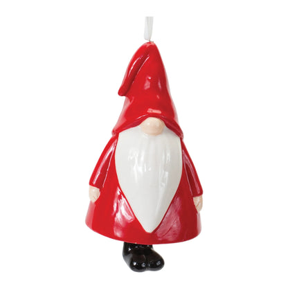 Ceramic Gnome Bell Ornament