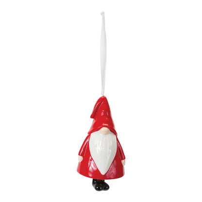 Ceramic Gnome Bell Ornament