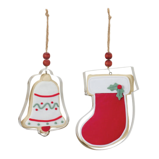 Bell and Stocking Cookie Cutter Ornament