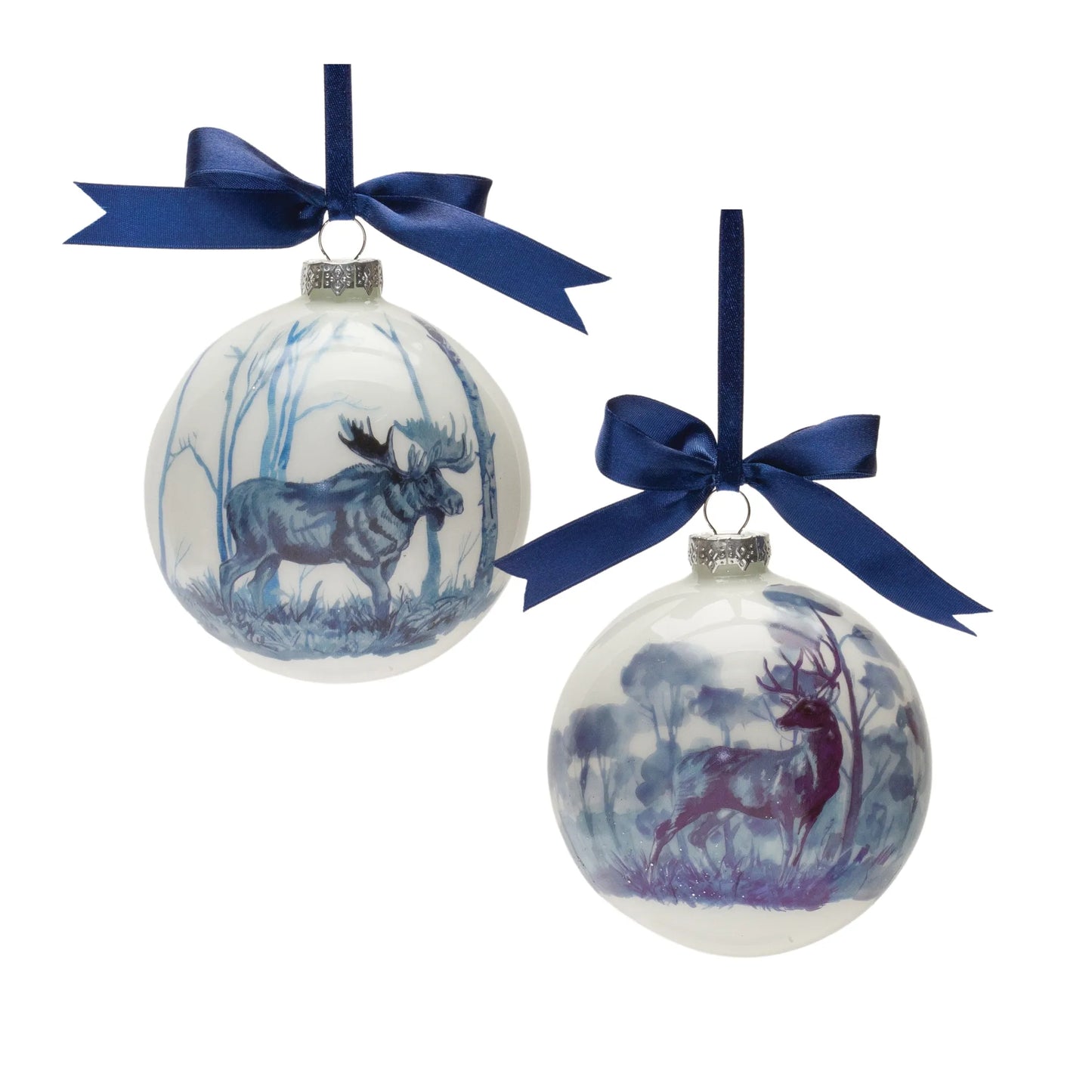 Woodland Deer and Moose Ball Ornament