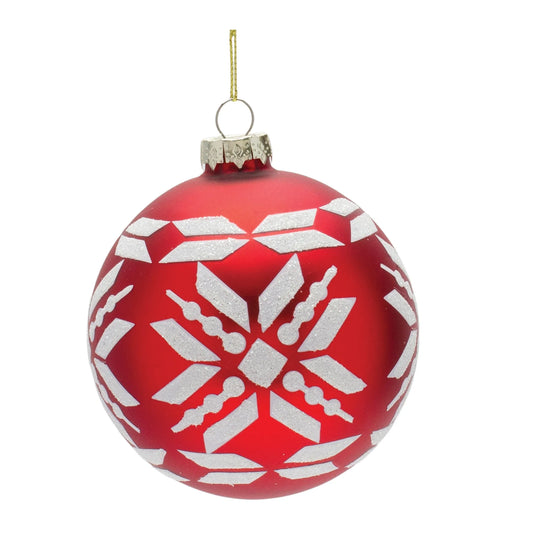 Nordic Snowflake Ball Ornament