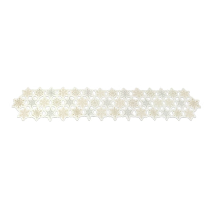 Embroidered Snowflake Table Runner  - Pack Of: 1 unit | Materials: Polyester