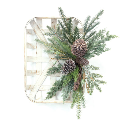 Pine Cone Wood Wall Hanging