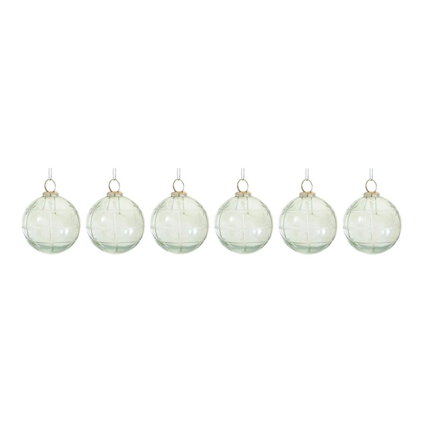 Etched Glass Ball Ornament