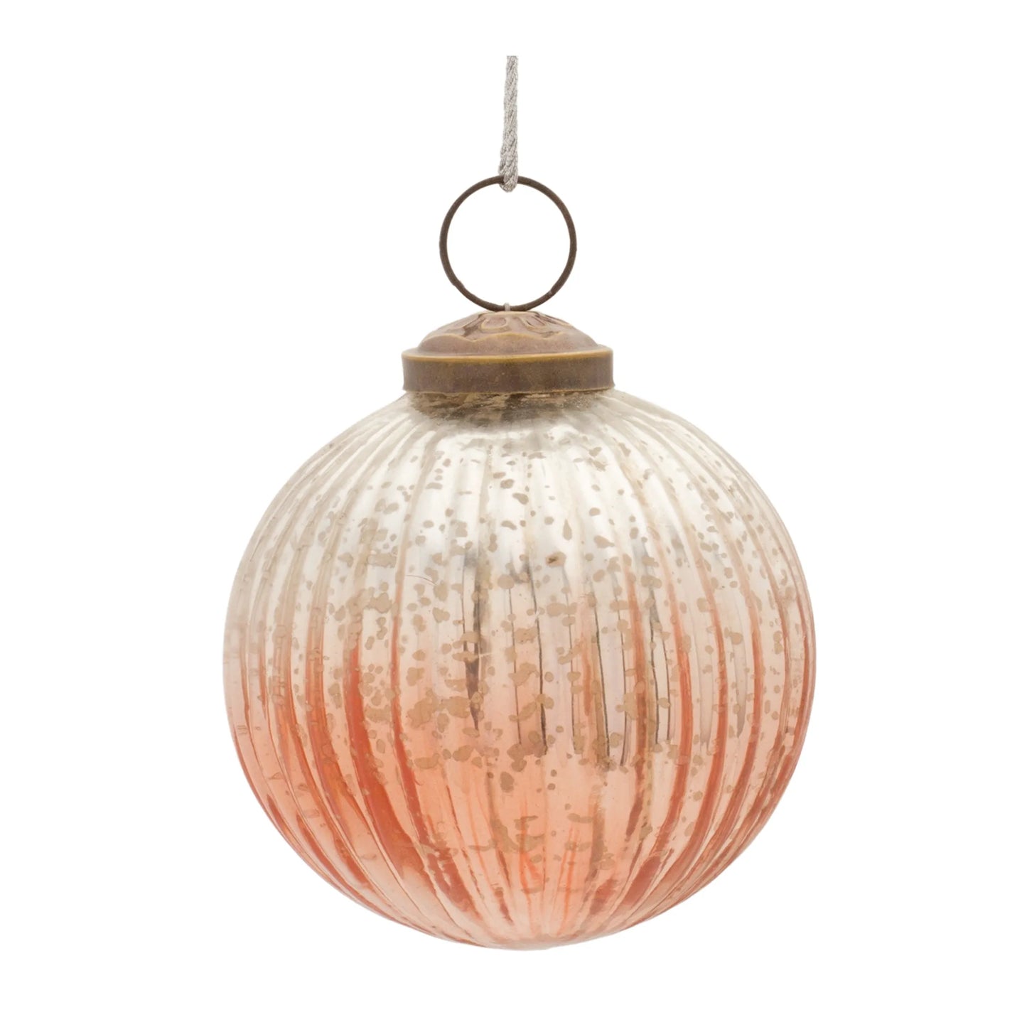 Ribbed Glass Ombre Ornament