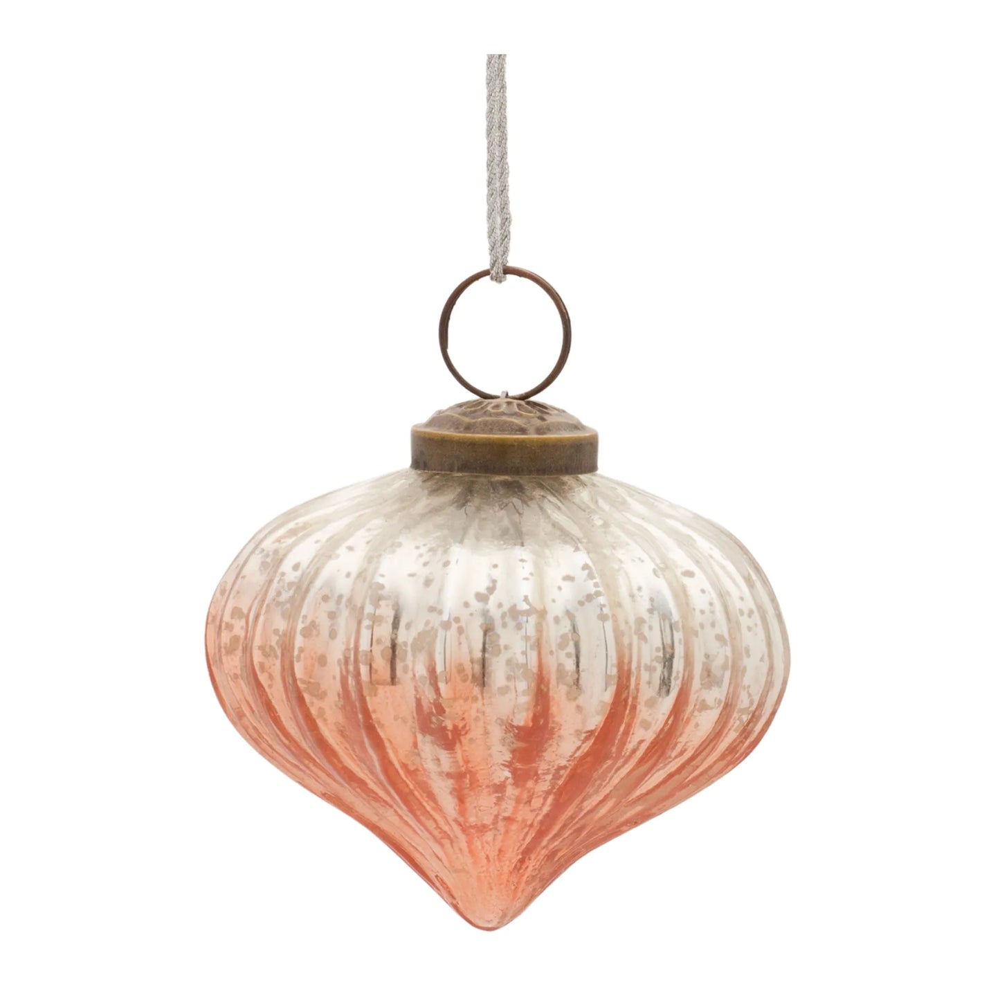 Ribbed Glass Ombre Ornament