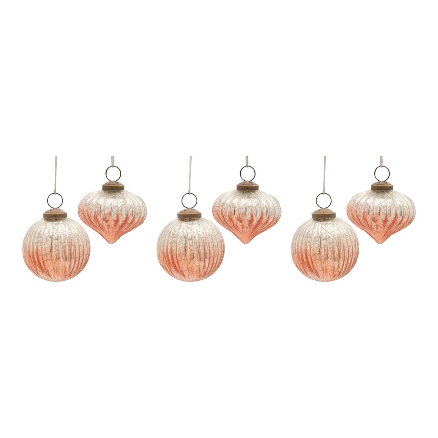 Ribbed Glass Ombre Ornament