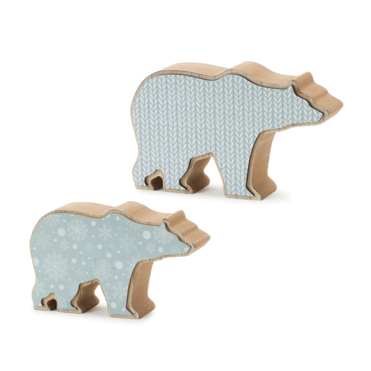 Wood Polar Bear Decor