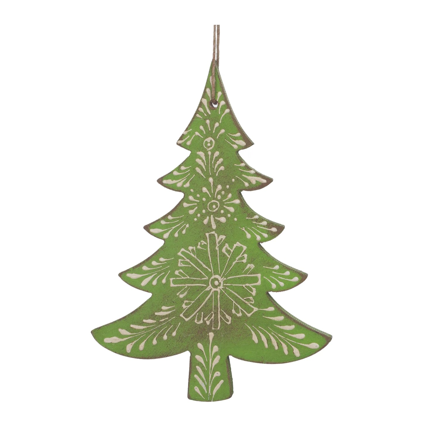 Wood Pine Tree Ornament