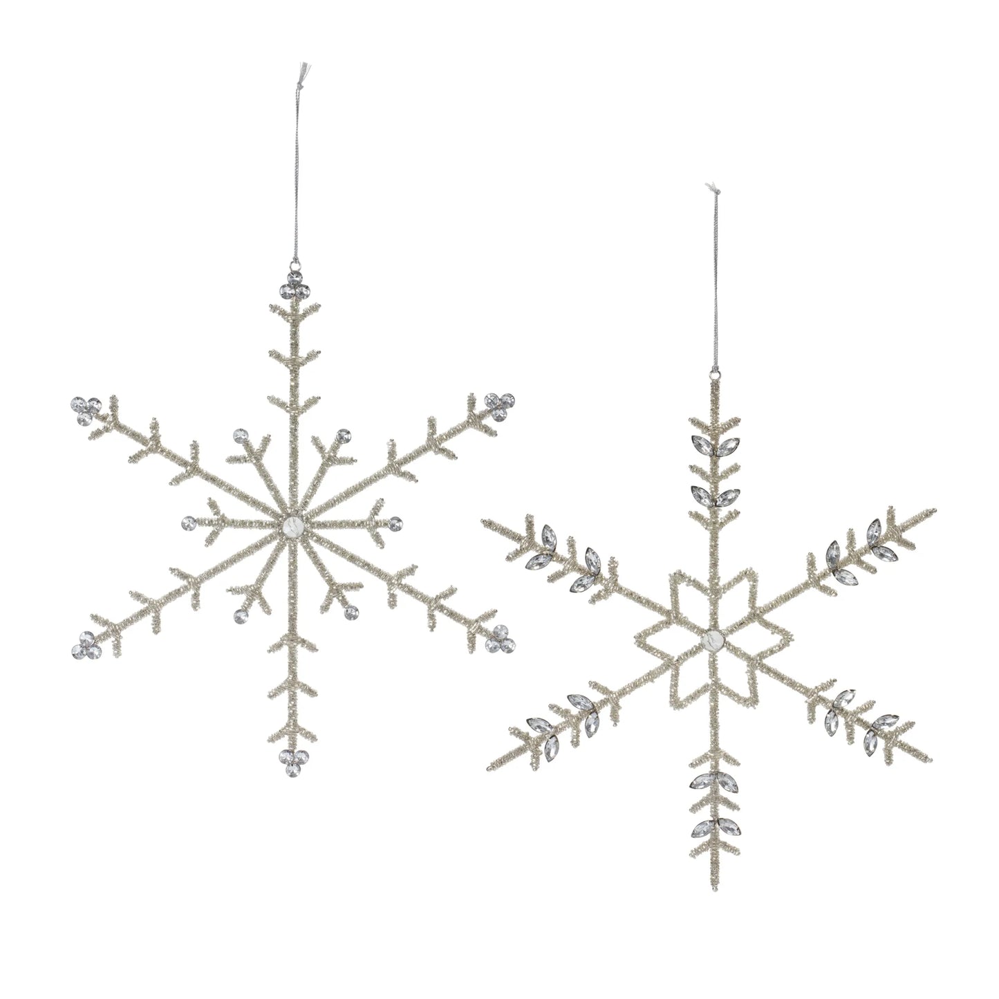 Jeweled Metal Snowflake Ornament