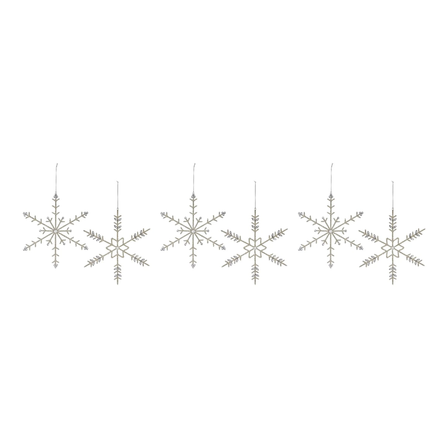 Jeweled Metal Snowflake Ornament