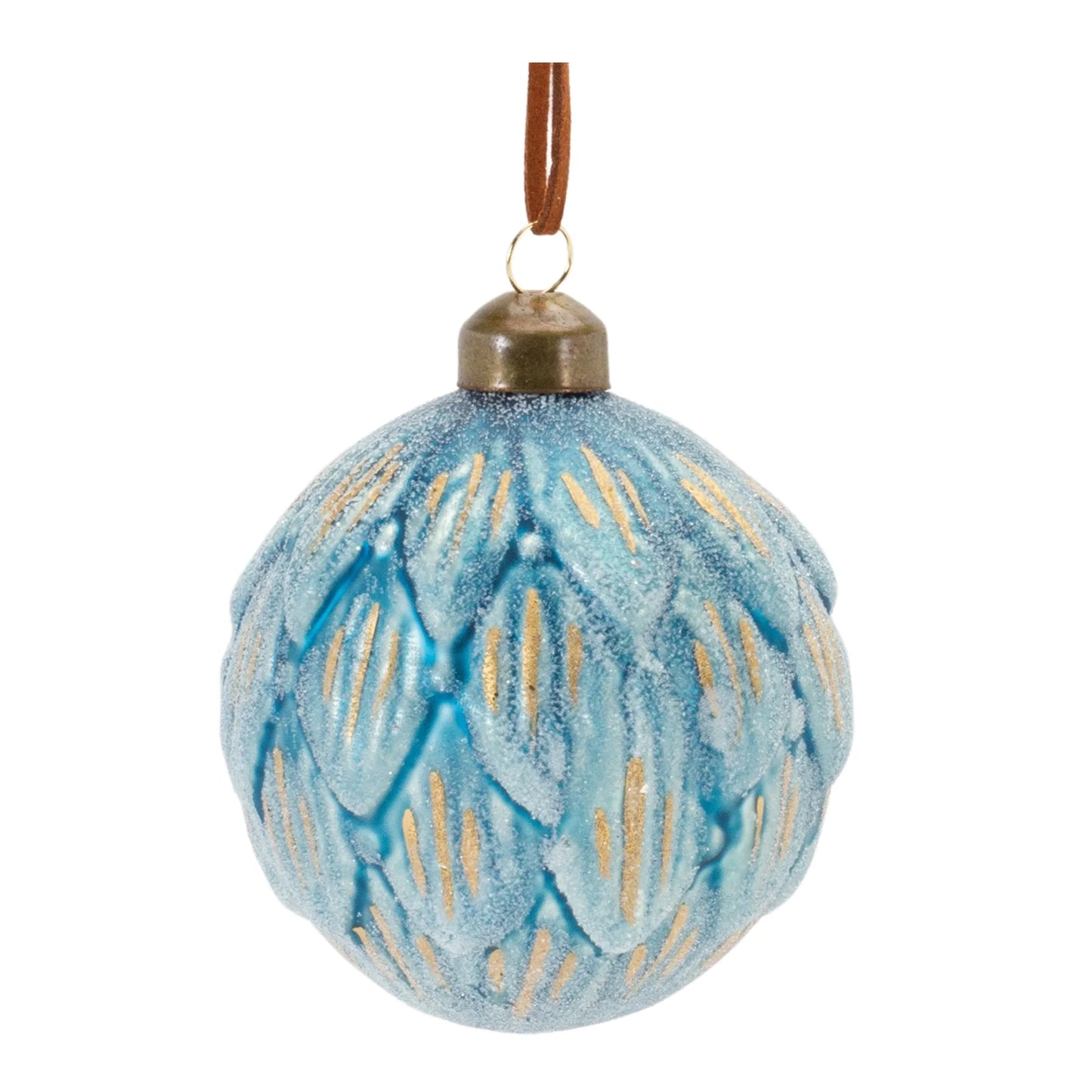 Frosted Scallop Glass Ornament