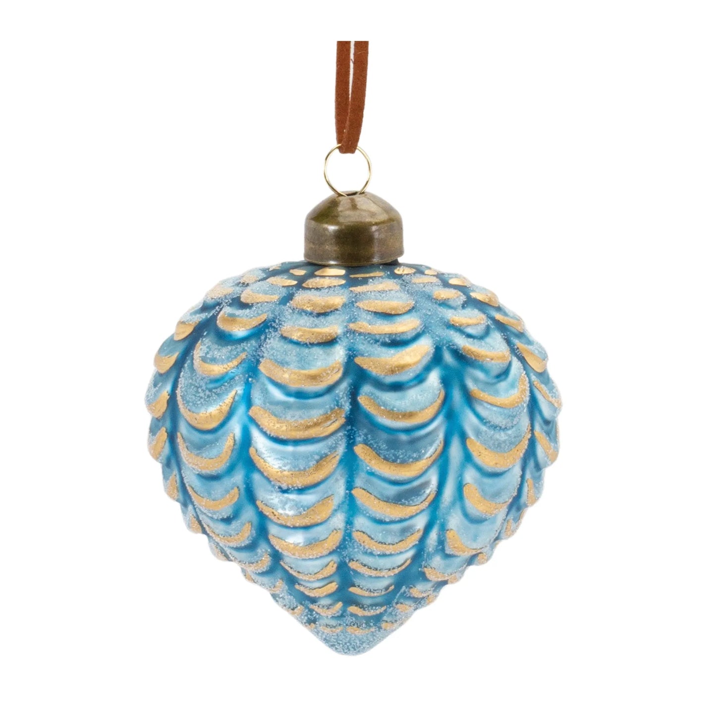 Frosted Scallop Glass Ornament