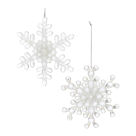 Clear Acrylic Snowflake Ornament