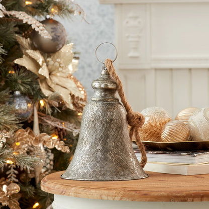 Rustic Metal Bell Ornament